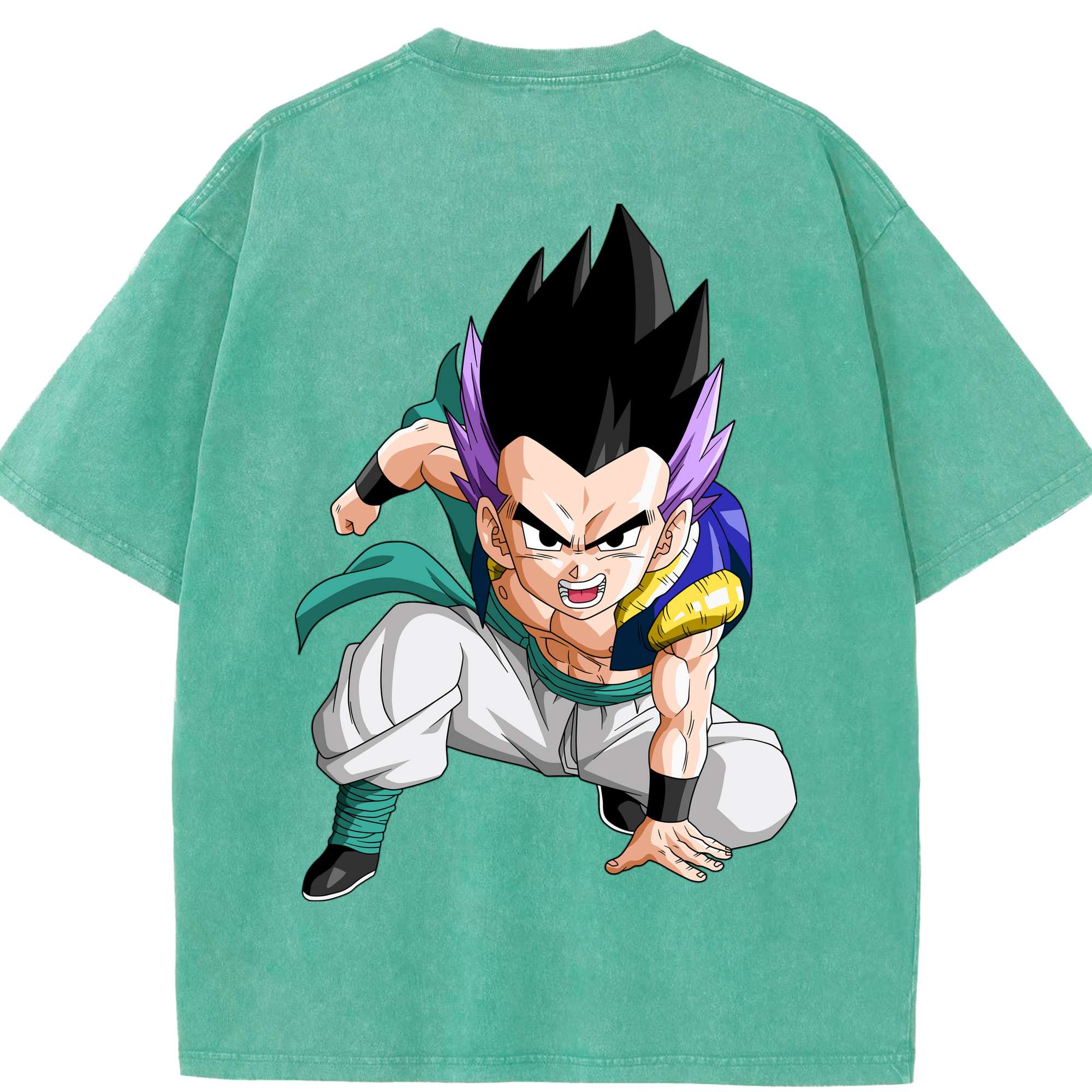 （画像用） ドラゴンボール 孫 悟飯（そんごはん）DRAGON BALL Son Gohan 綿100% ヴィンテージ風 半袖Tシャツ（背面プリント）